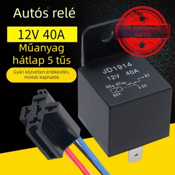 JD2914 24V 40A 5‑tűs autórelé műanyag házzal