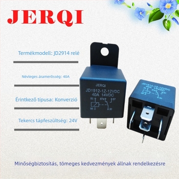 JD2914 24V 40A 5‑tűs autórelé műanyag házzal