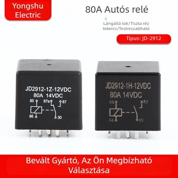 80A ívkioltó relé autókhoz, 4 vagy 5 tűs, 12V–84V
