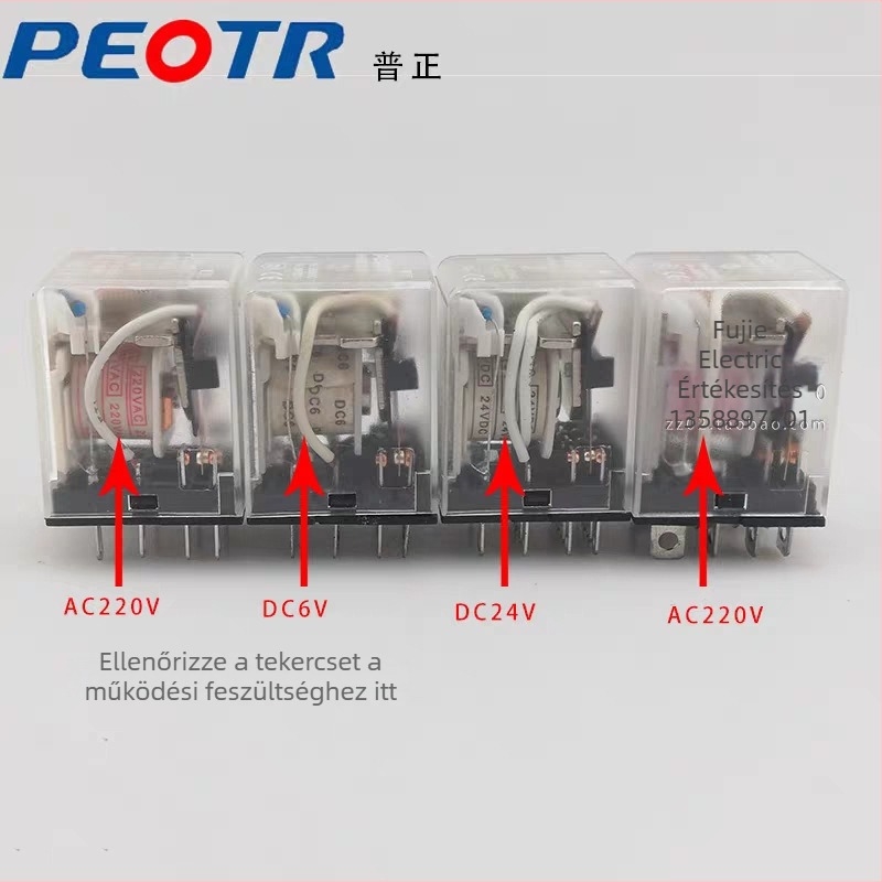 Puzheng miniatűr közép relé HH52P HH54P HH53P JQX-13F MY4 LY2NJ 24V-220V