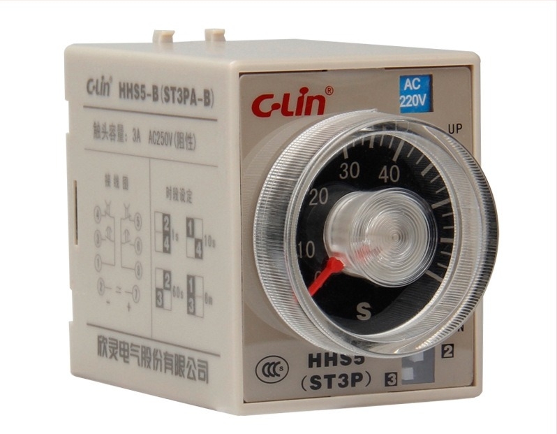 C-Lin HHS5-B (ST3P A-B) 1s/10s/60s/6M késleltetett időrelé JSZ3A-B