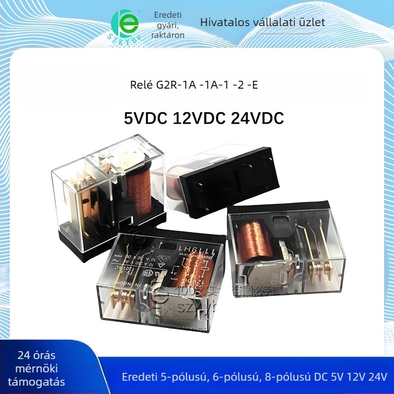 G2R-1A relé -1 -2 -E, DC 5V/12V/24V, 5 és 8 tűs