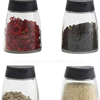 Üveg fűszertartó palack 150 ml, konyhai só és MSG tároló, nedvességzáró zárt edény