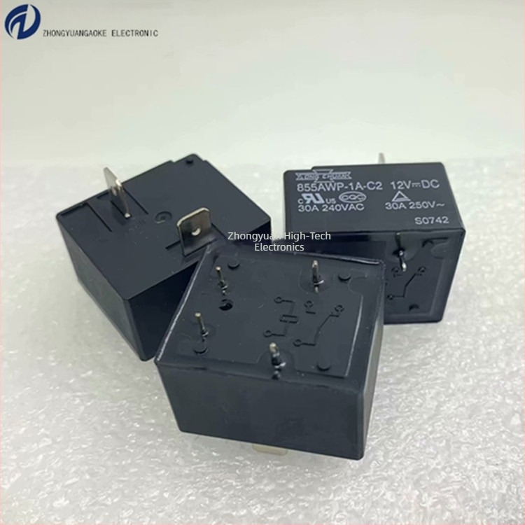 Songchuan 855AWP-1A-C2-12VDC 4-pontos teljesítmény-relé, 30A