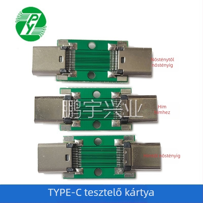 TYPE-C többfunkciós tesztlemez, 24‑pin magasáramú adapterlemez PCB-hez