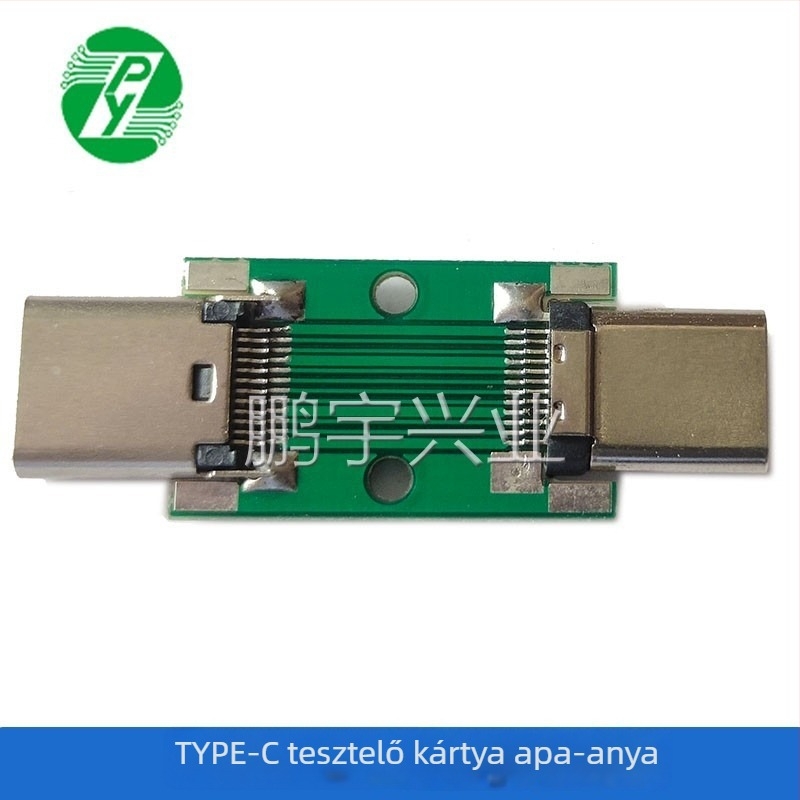 TYPE-C többfunkciós tesztlemez, 24‑pin magasáramú adapterlemez PCB-hez