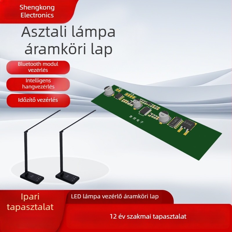Xiaomi szemvédő asztali lámpa érintéses LED‑vezérlő panelje; LED‑vezérlő PCB; lépésmentes színhőmérséklet-szabályozás