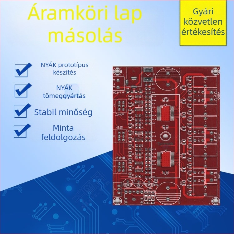 FR-4 üvegszálas PCB, többszintű nyomtatott áramkörök, gyors prototípus-készítés, forrasztható