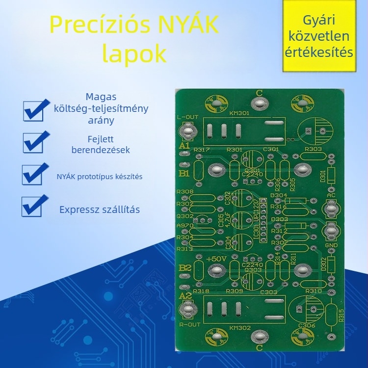 FR-4 üvegszálas PCB, többszintű nyomtatott áramkörök, gyors prototípus-készítés, forrasztható