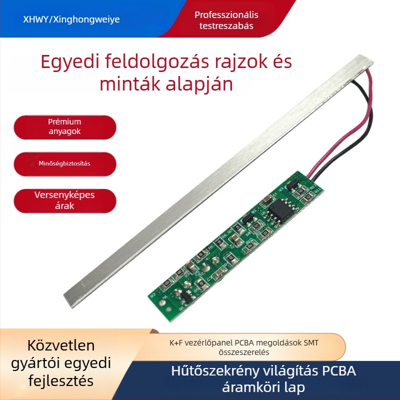 Hűtőszekrény PCBA nyomtatott áramkörtábla LED világításhoz, PCBA tervezés és fejlesztés, stabil hajtó áramkör