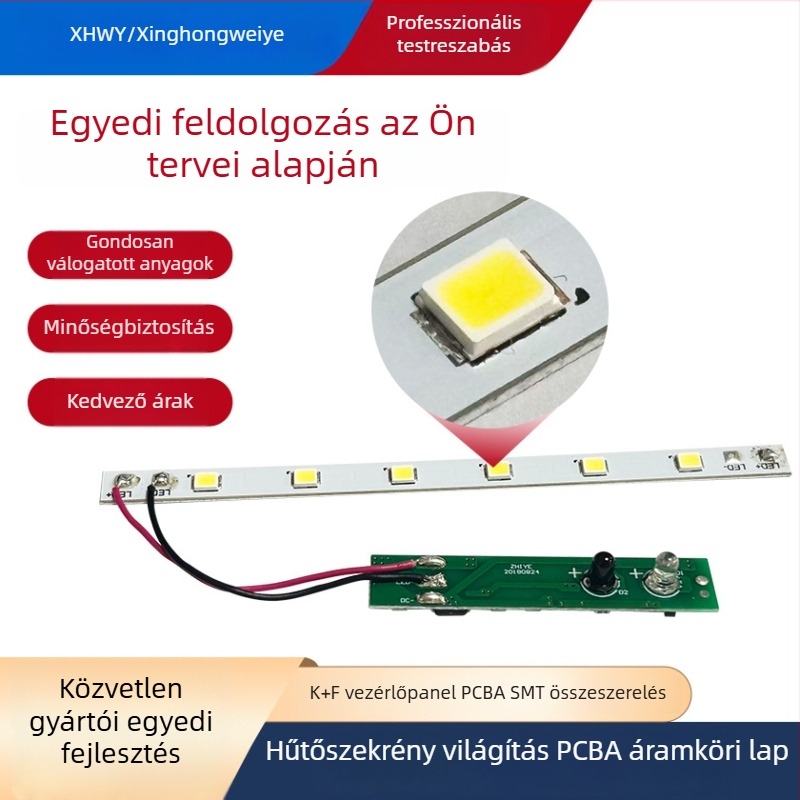 Hűtőszekrény PCBA nyomtatott áramkörtábla LED világításhoz, PCBA tervezés és fejlesztés, stabil hajtó áramkör