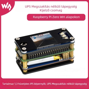 Light Snow 1,3 hüvelykes IPS LCD bővítőlap Raspberry Pi Zero WH-hoz UPS-szal