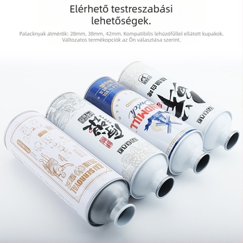 Élelmiszer-minőségű ón-doboz, vastagított, 1 L kapacitású, kerek, lezárt, lapos szájú