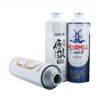 Élelmiszer-minőségű ón-doboz, vastagított, 1 L kapacitású, kerek, lezárt, lapos szájú