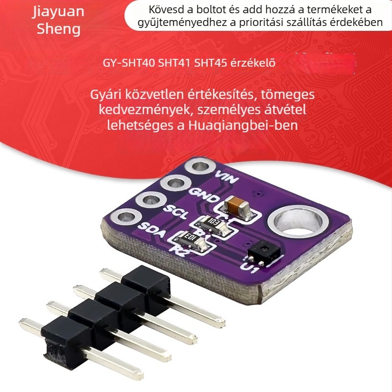 GY-SHT40 SHT41 SHT45 digitális hőmérséklet- és páratartalom szenzor modul I2C-vel, nagy precizitás