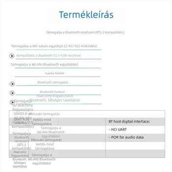 TG8852BS Vezeték nélküli soros kommunikációs vevő modul, alacsony energiafogyasztású, intelligens Wi-Fi és Bluetooth modul