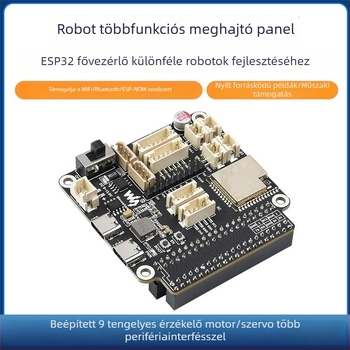 Robotokhoz univerzális vezérlőboard Wi-Fi, Bluetooth és ESP-NOW támogatással — Raspberry Pi kompatibilis; motorvezérlő, servo busz interfész, LiDAR, kilenctengelyes IMU, I2C, 40-pin bővítő
