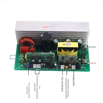 DC-AC inverter tiszta szinuszos hullámmal, nagy teljesítményű, 24V–220V, modul elektromos járműhöz