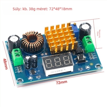 XH-M411 DC-DC boost konverter modul, nagy teljesítményű, kimenet 5-45V, 5A