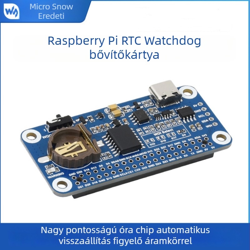 Weixue RTC watchdog bővítőlap Raspberry Pi 4-hez, a 4. generációhoz, nagy pontosságú óra és automatikus reset monitorozó áramkör
