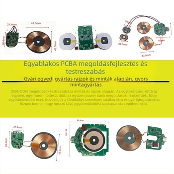 Qi-tanúsítvánnyal rendelkező 15W/25W vezeték nélküli PCBA megoldás mágneses töltő modul fejlesztéséhez