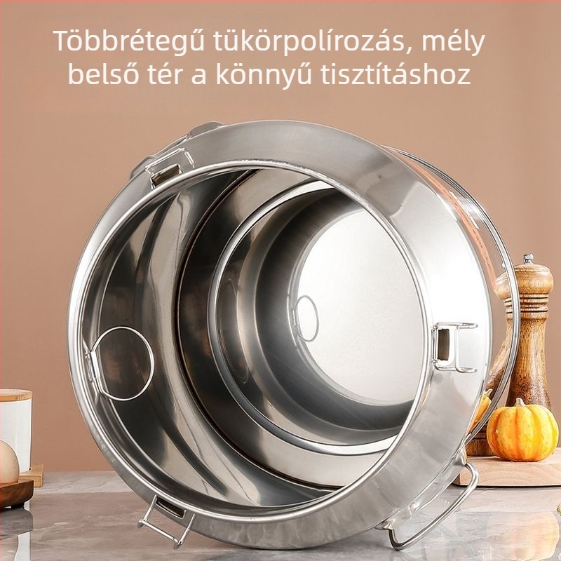 304 rozsdamentes acél zárt tárolóedény, többszörös felhasználású olaj, tej, tea és bor számára, kapacitás 5 L felett