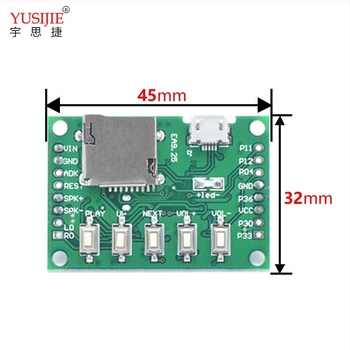 DIY MP3 hangmodul infravörös testérzékelővel, USB letöltésű promt hang, testreszabható hang