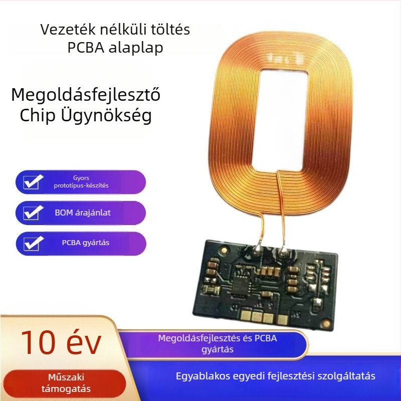 Mobiltelefonhoz tervezett vezeték nélküli töltési vevő modul — Qi-kompatibilis vevő PCBA TI