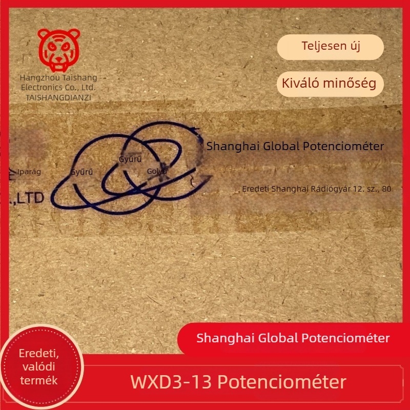 WXD3-13 4,7 kΩ, 20 mm, 10 fordulatú dróttekercsű potenciométer, precíziós