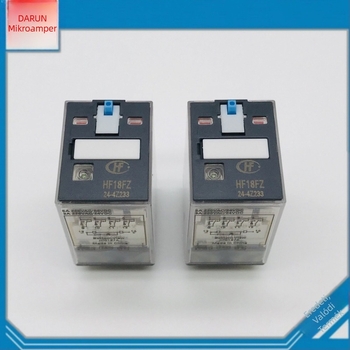 HF18FZ-24-4Z233 négycsatornás, 14-tűs, 5A-relé LED-gombbal