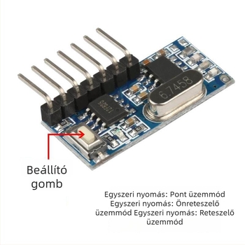 433MHz vezeték nélküli dekódoló modul RX480E, TX118S adó modul DIY kiegészítők