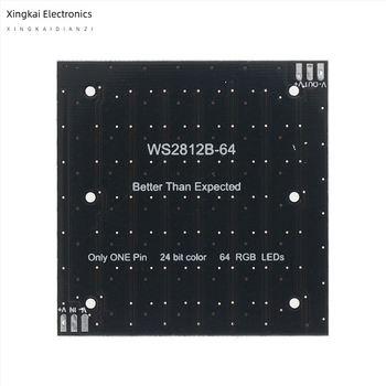 64-bites WS2812 5050 RGB LED beépített teljes színű meghajtóval fejlesztőpanel