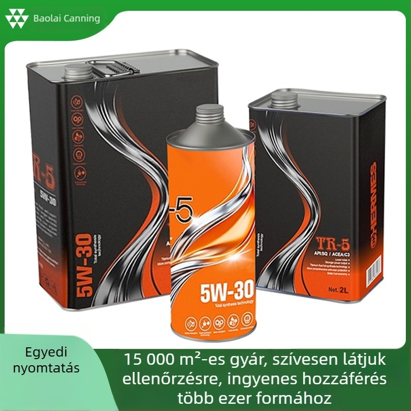 Ónlemez olaj- és kenőanyag-doboz, négyszögletes, testreszabható kivitel