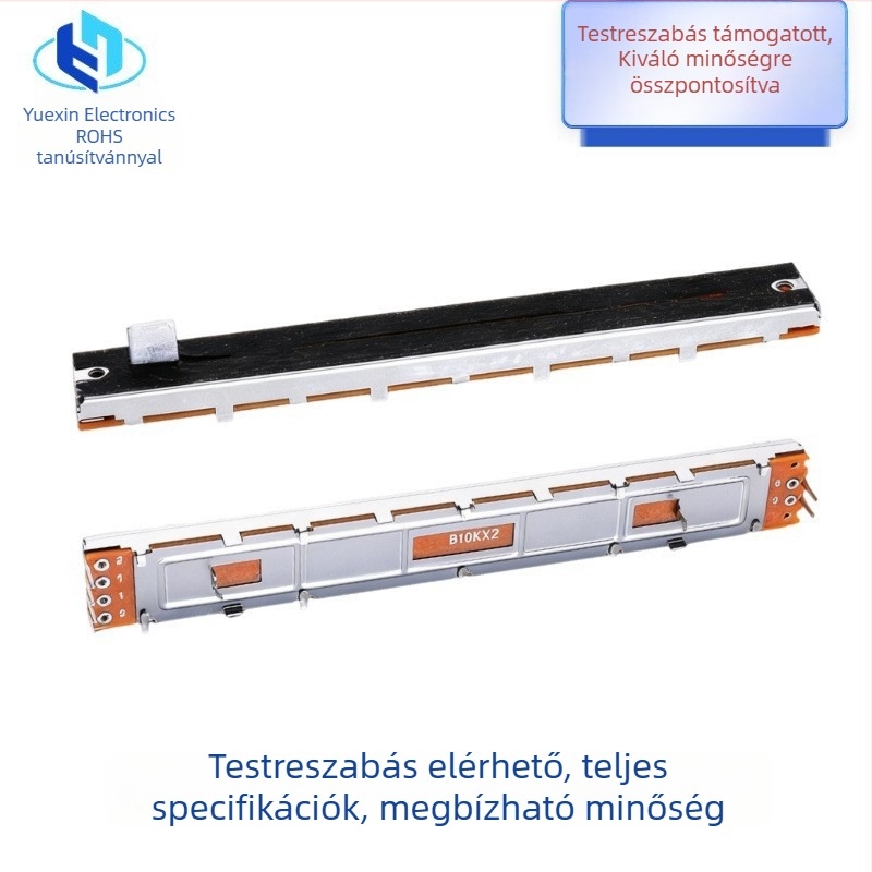 SL1009 Potenciométer duálcsúszkás reosztát, 100 mm út, hangkártya, erősítő és keverő fader