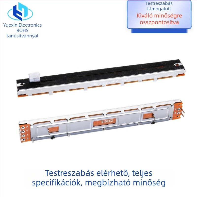 SL1009 Potenciométer duálcsúszkás reosztát, 100 mm út, hangkártya, erősítő és keverő fader