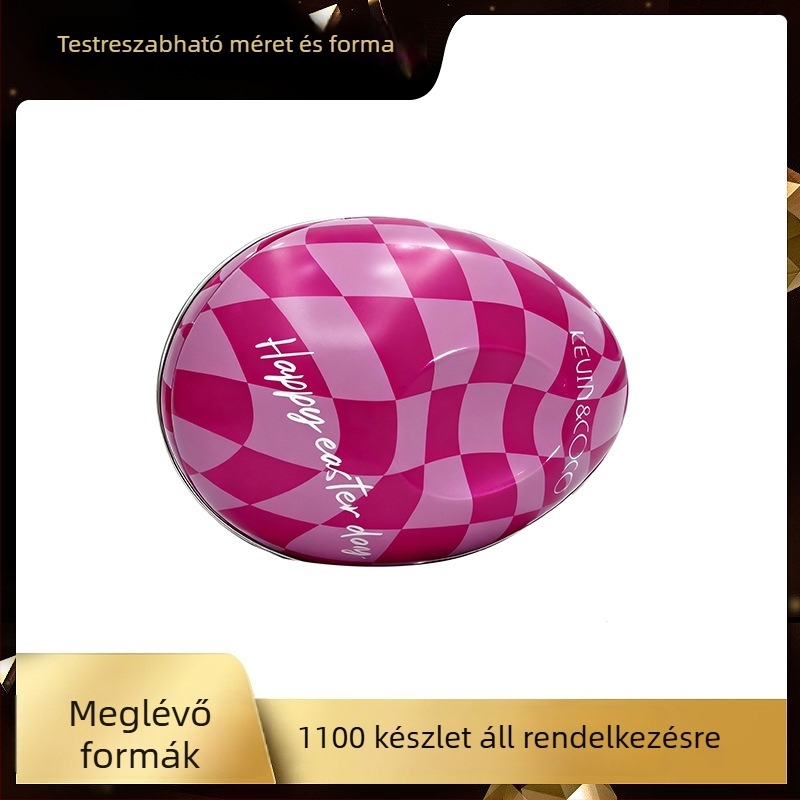 UV-nyomtatott fémdoboz, testre szabható tojás- és cukorka-doboz, négyszögletes ónlemez csomagolás, 155×100×95 mm