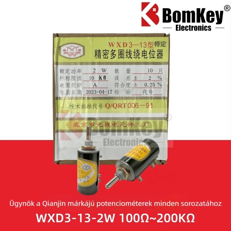 Forward WXD3-13-2W potenciométer, ellenállás opciók: 100 Ω, 470 Ω, 1 kΩ, 2.2 kΩ, 4.7 kΩ, 10 kΩ, 100 kΩ, 200 kΩ