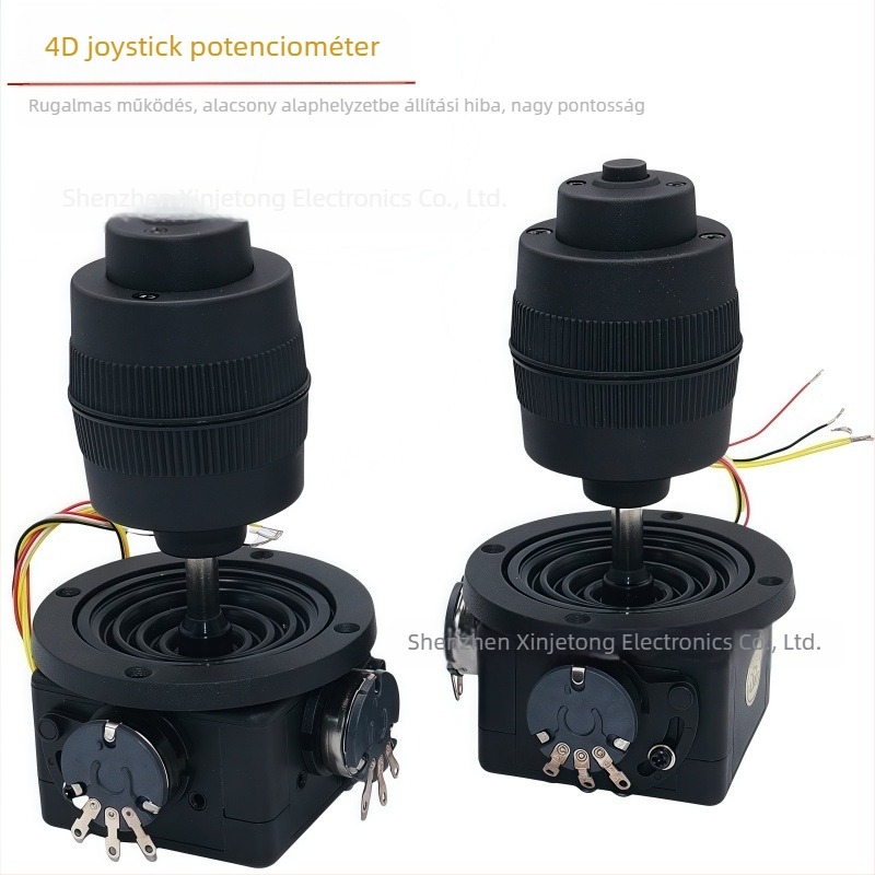 4D joystick potenciométer JH-D400X-R2/R4, teljesen zárt, 5K/10K ellenállás, gombos joystick