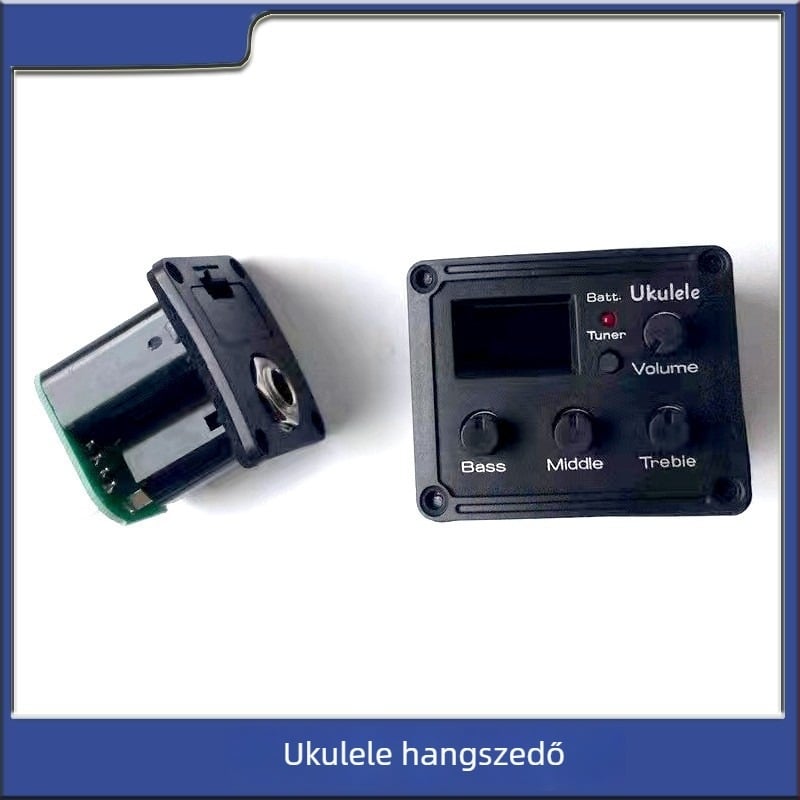 Ukulele pickup EQ-val és színes LCD kijelzővel, hangszer-kiegészítő