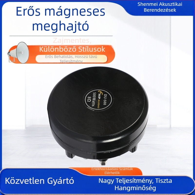 8 Ω 500 W erős mágneses meghajtású horn-tweeter színpadi hangosításhoz