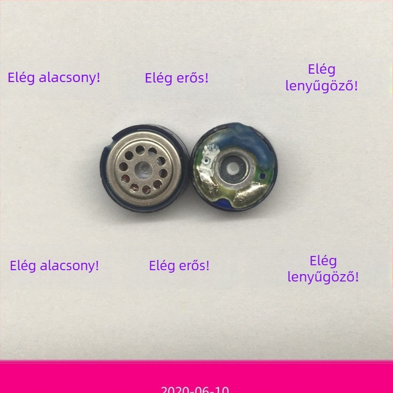 Két mágneses 10 mm hangszóró Bluetoothhoz és fejhallgatóhoz, mély basszus