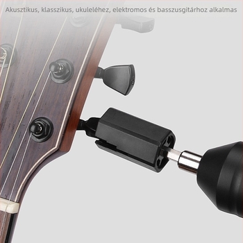 Elektromos húrrögzítő tekerő és húrcsere eszköz automatikus tekeréssel – kiegészítők elektromos, akusztikus, basszusgitárhoz és ukulele-hez