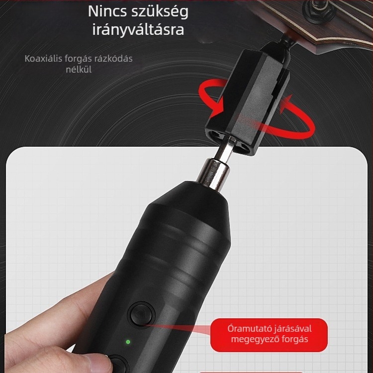 Elektromos húrrögzítő tekerő és húrcsere eszköz automatikus tekeréssel – kiegészítők elektromos, akusztikus, basszusgitárhoz és ukulele-hez