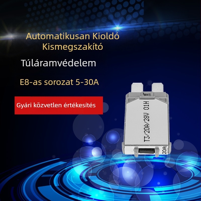 E89 kézi resetelésű túláramvédő – túlmelegedés elleni védelem autóelektronika számára