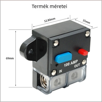 Beisuos CB-4/150A autóipari túláramvédő, kézi visszaállítású áramkör-megszakító és nagy teljesítményű audio biztosíték