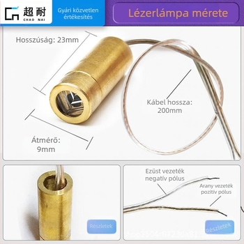 5V-os piros vonalszerű lézer diode modul horisztális pozícionáló fejjel, 650 nm, 5 mW