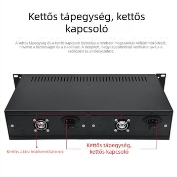 2U-s 14‑helyes optikai transzceiver tápegységállvány