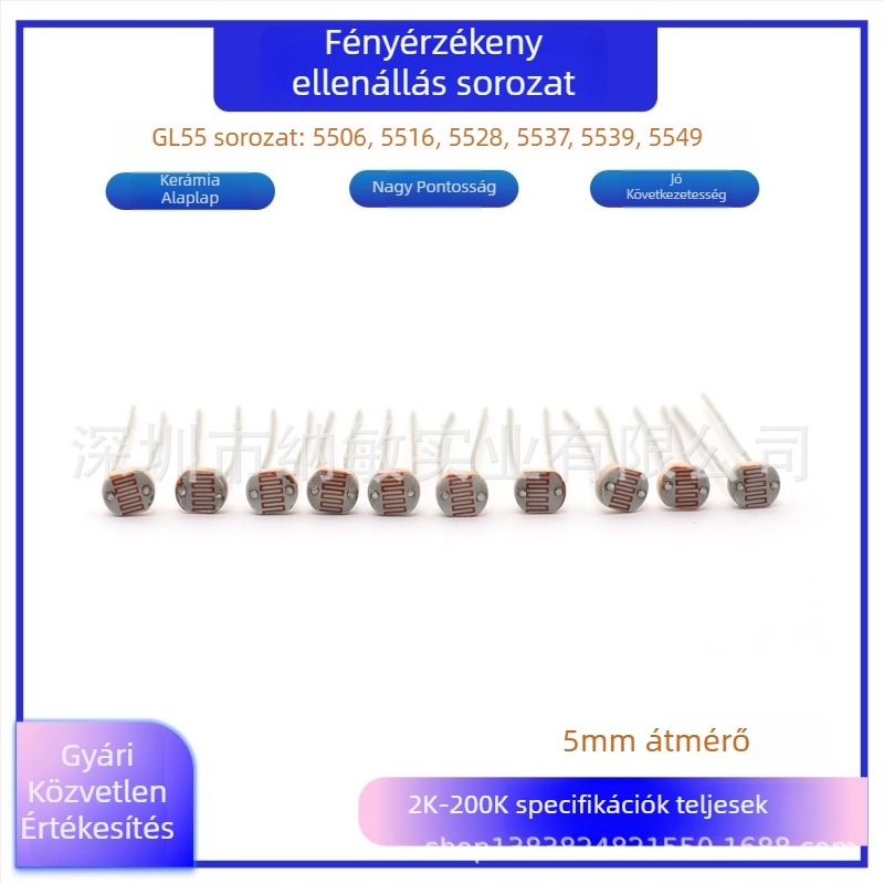 CdS fotóellenállás epoxigyantában, 55-ös sorozat, 5549-es modell