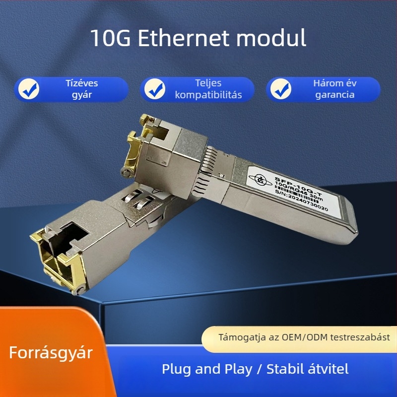 10G Ethernet SFP–RJ45 modul optikai interfésszel, Huawei H3C kompatibilis
