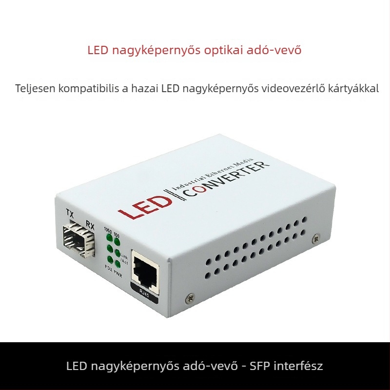 ROZIXD optikai transzceiver LED nagy képernyőhöz, SFP porttal, kompatibil a Nova Lingxing Rain Control Carddal
